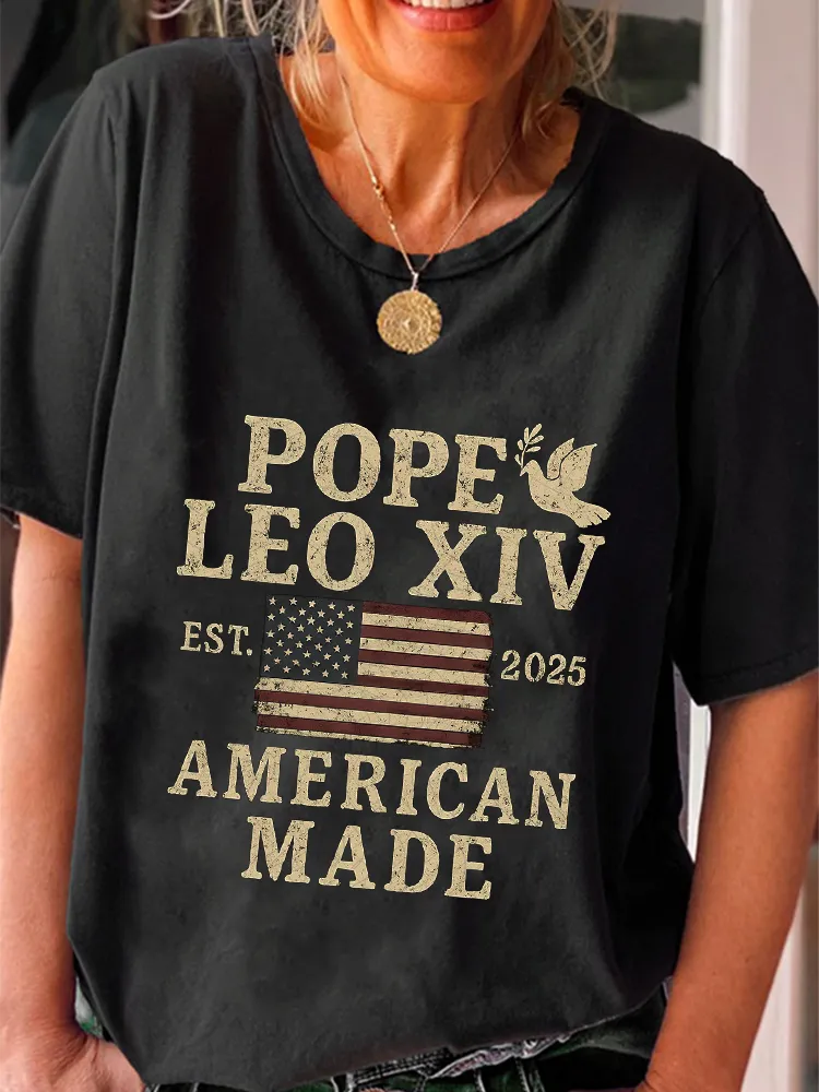 Women'S Pope Leo Xiv  Made In America Round-Neck Short-Sleeved T-Shirt