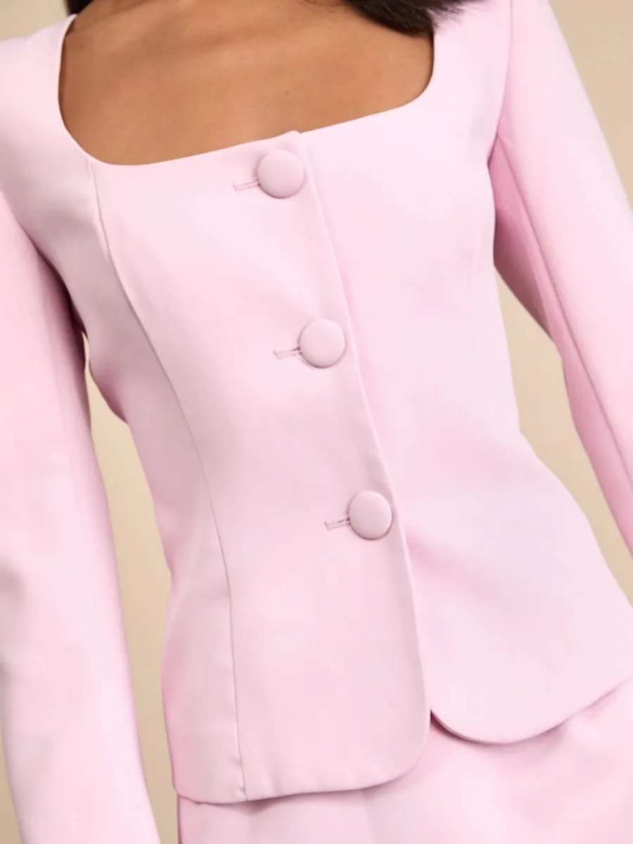 Square Neck Tailored Blazer