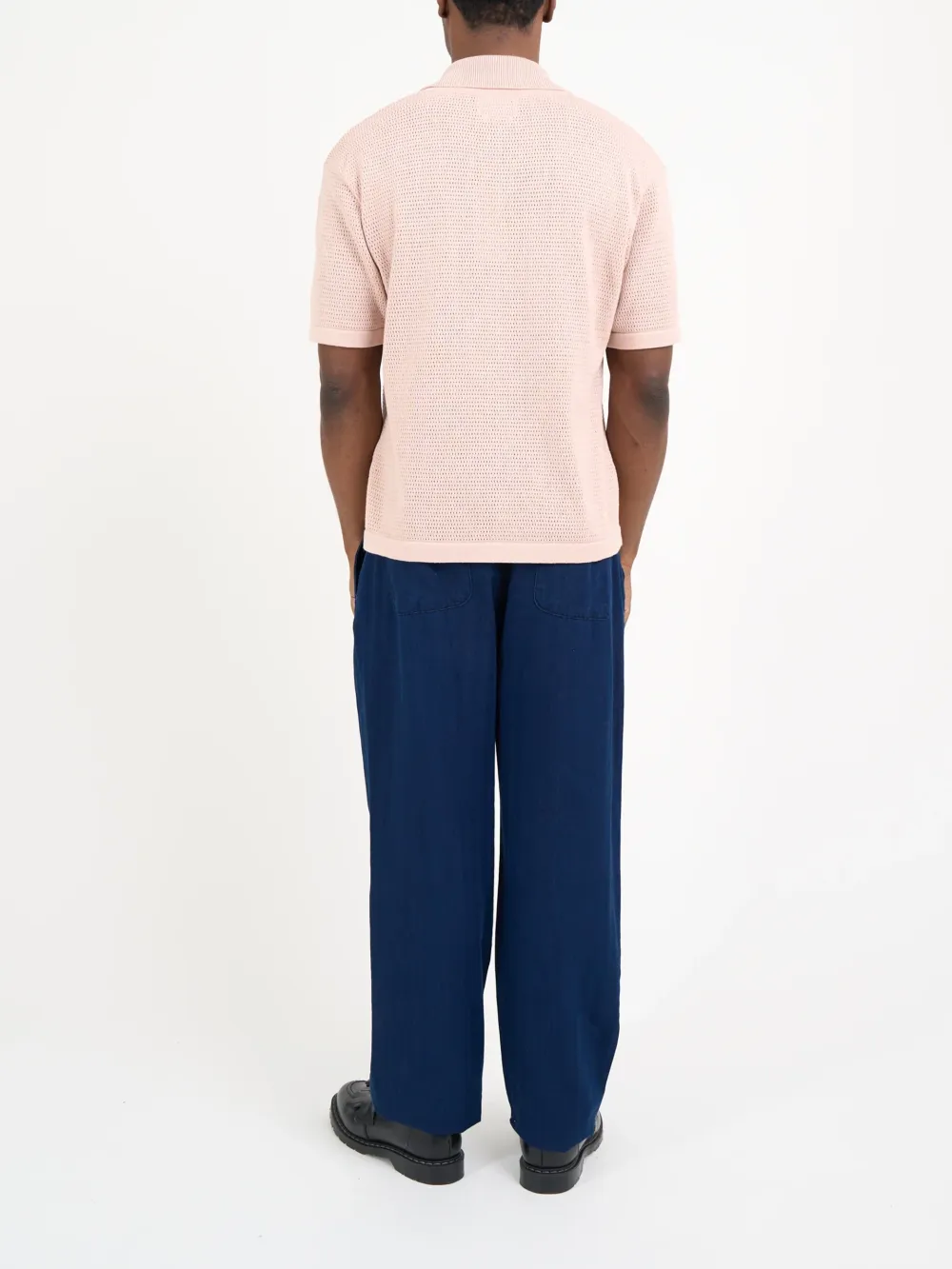 Pink Short Sleeve Knitted Shirt