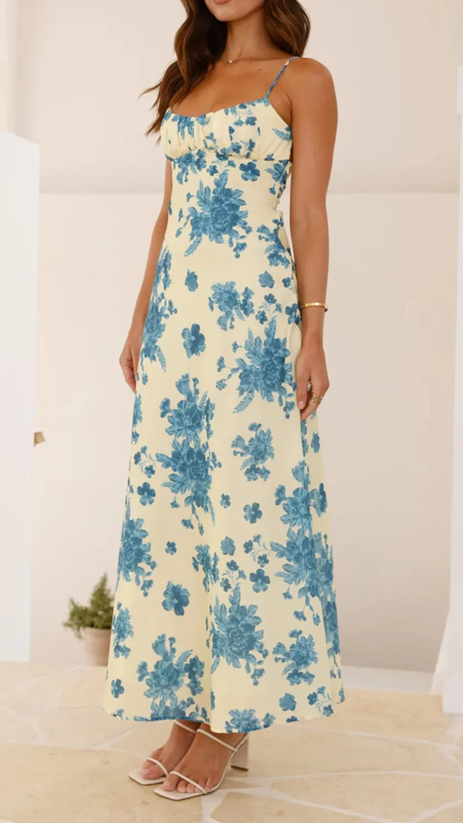 Floral Strap Midi Dress