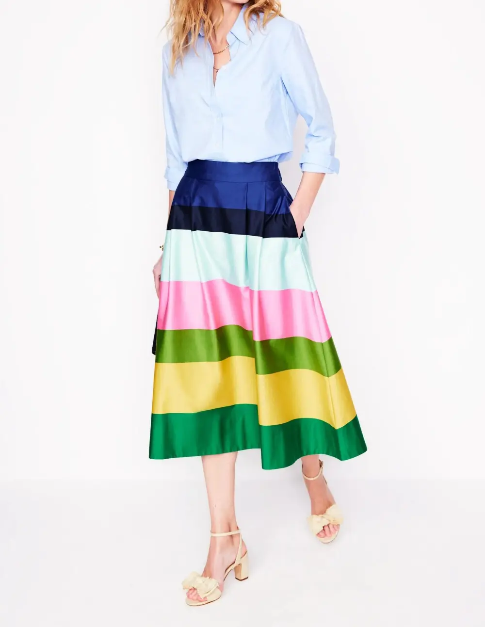Isabella Cotton Sateen Skirt