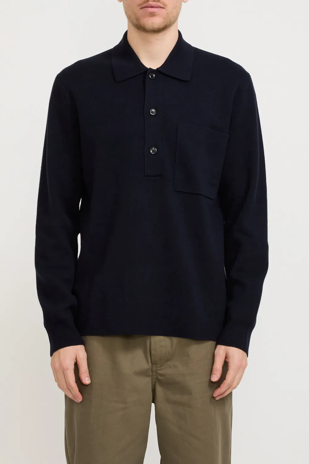 Kian Merino Cotton Milano Polo Dark Navy