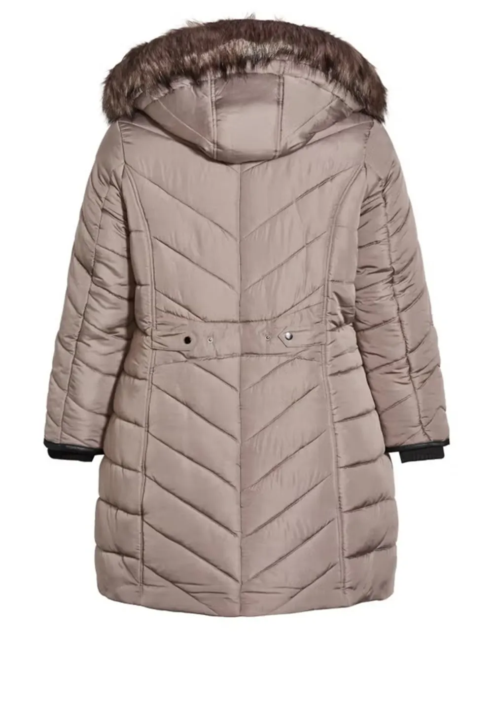 Double Zipper Mid Length Down Jacket
