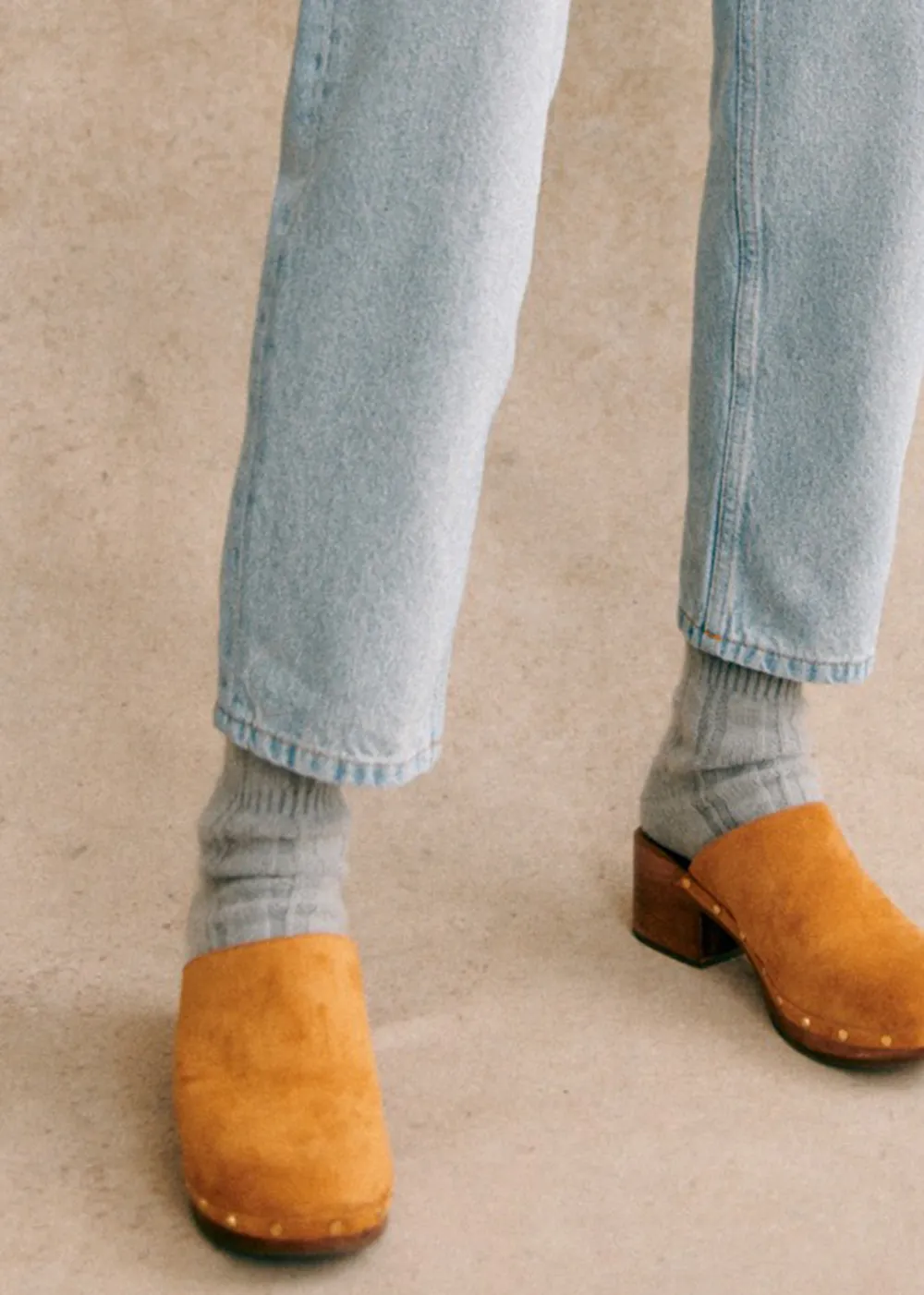 Mid-Rise Wide-leg Denim Trousers