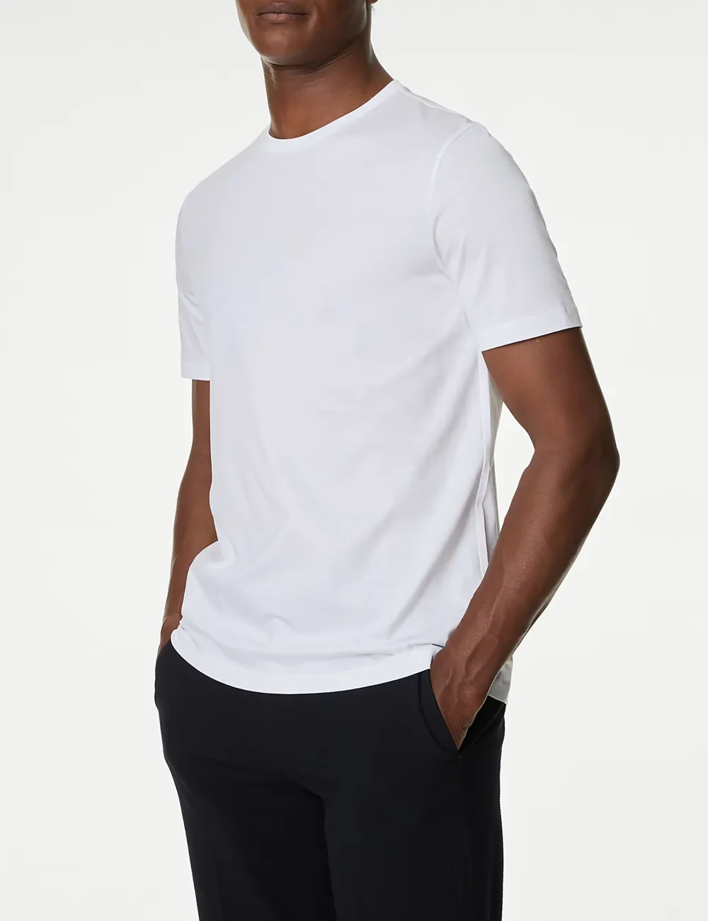 Solid Color Cotton T-shirt