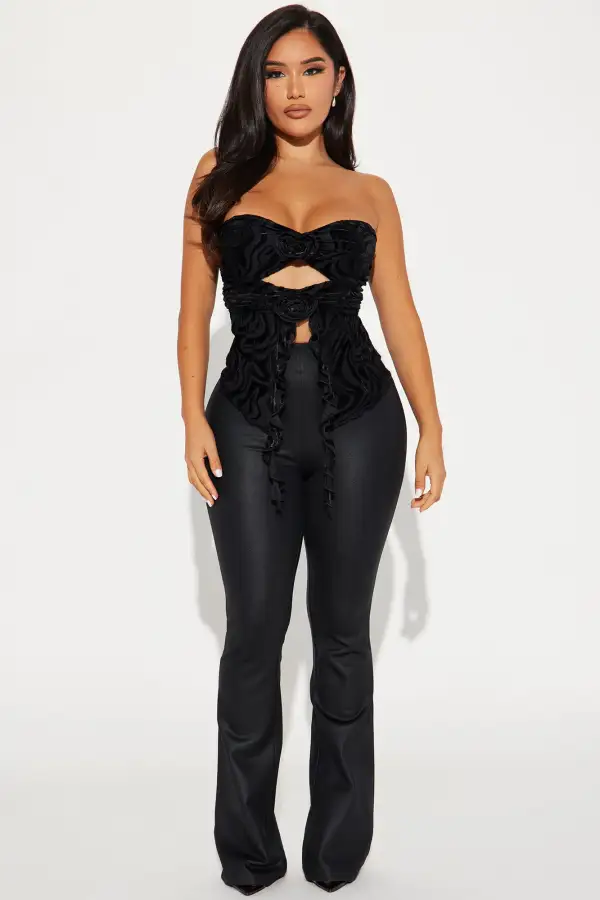 Eileen Velvet Tube Top - Black