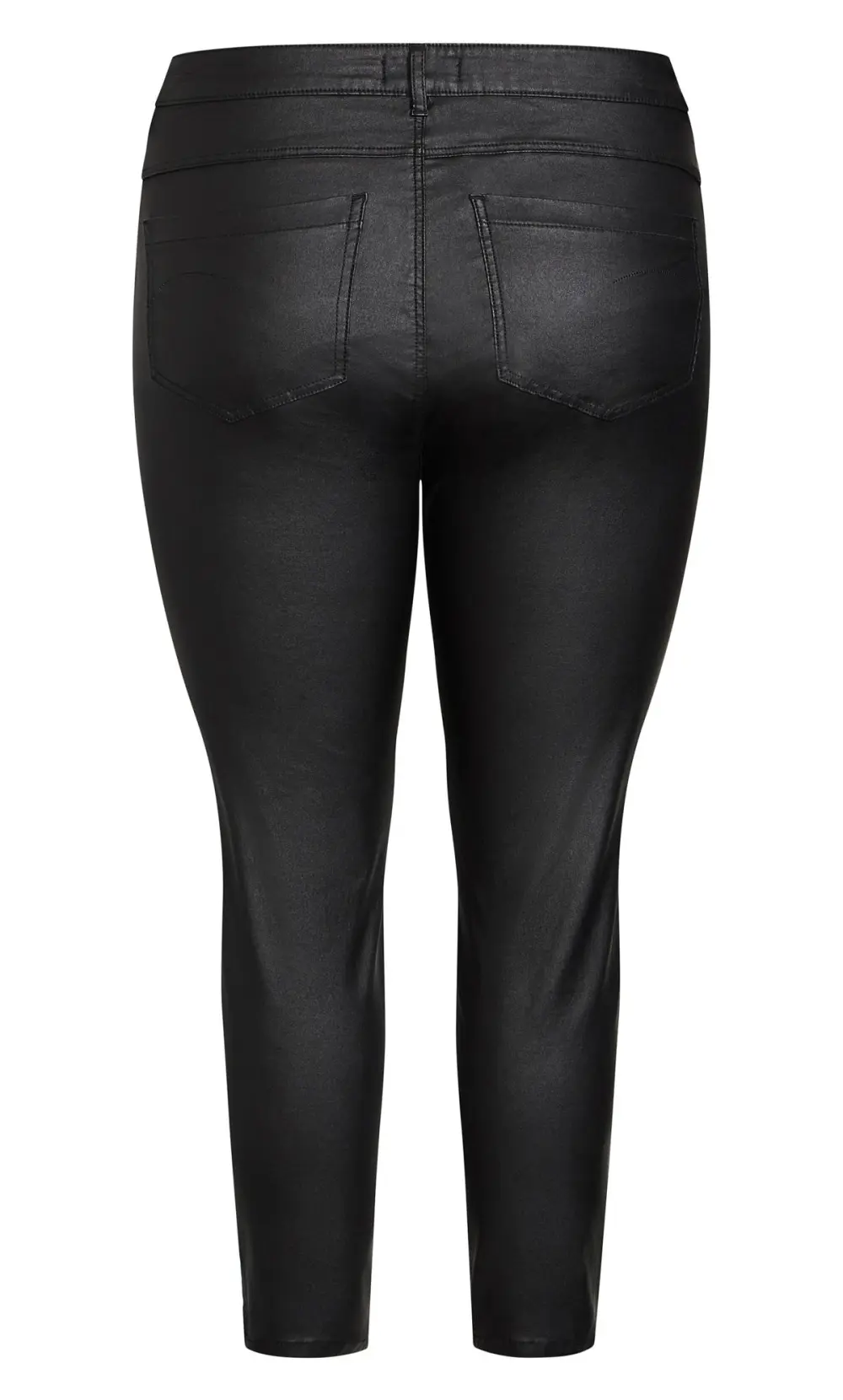 Evans Black Faux Leather Jeans