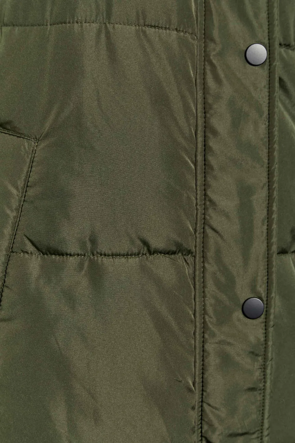 LTS Tall Khaki Green Midaxi Puffer Gilet