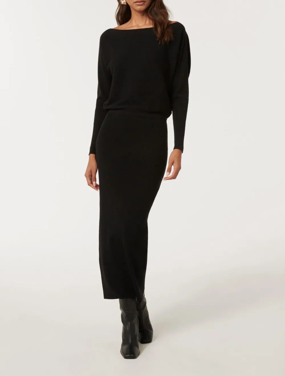 Off-Shoulder Midi Dress