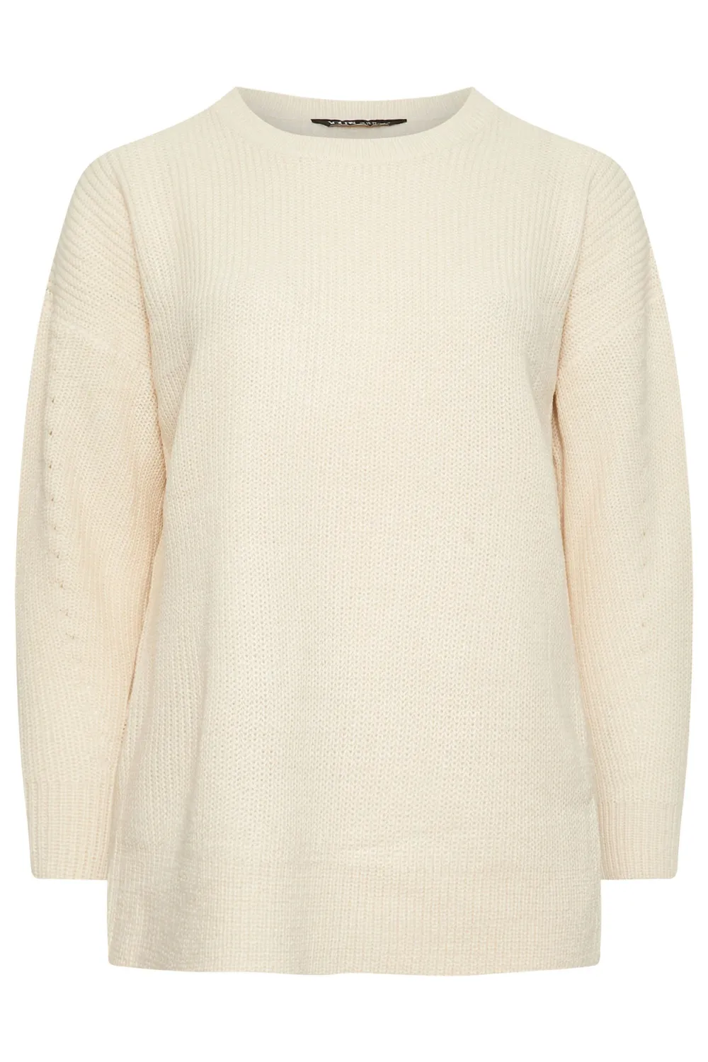 YOURS Curve Navy Blue Drop Shoulder Knitted Jumper