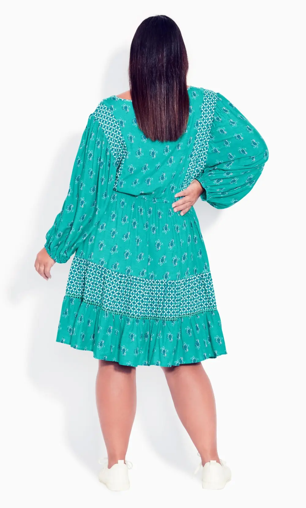 Evans Green Geometric Tunic Dress