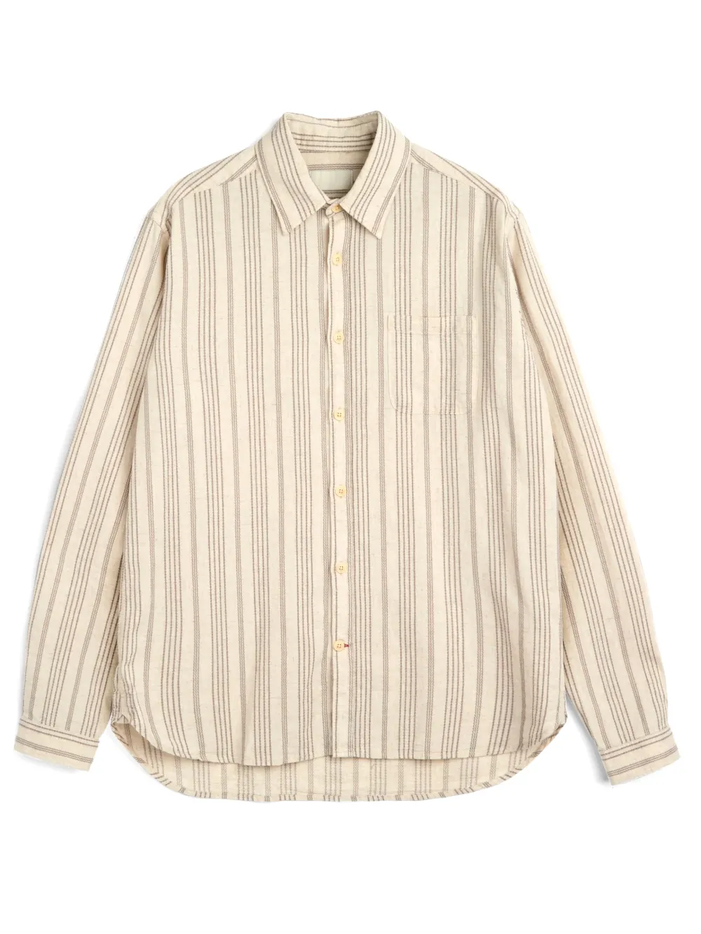 Long Sleeve Sand Cotton-Hemp Shirt