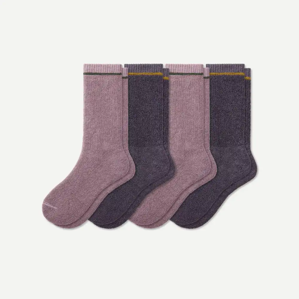 Women's Plush Terry Calf Sock 4-Pack Mixed