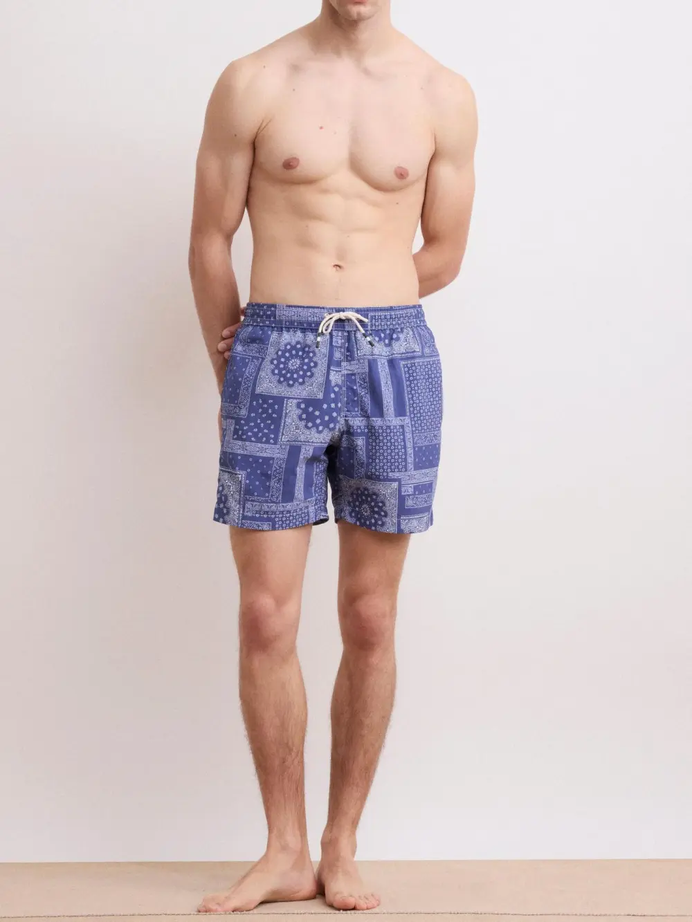 Loose Casual Comfortable Breathable Indigo Blue Swim Trunks