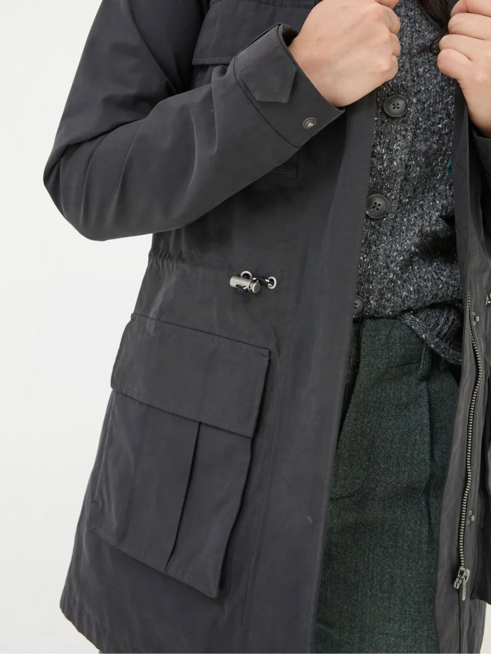 Tiegan Black Waterproof Coat