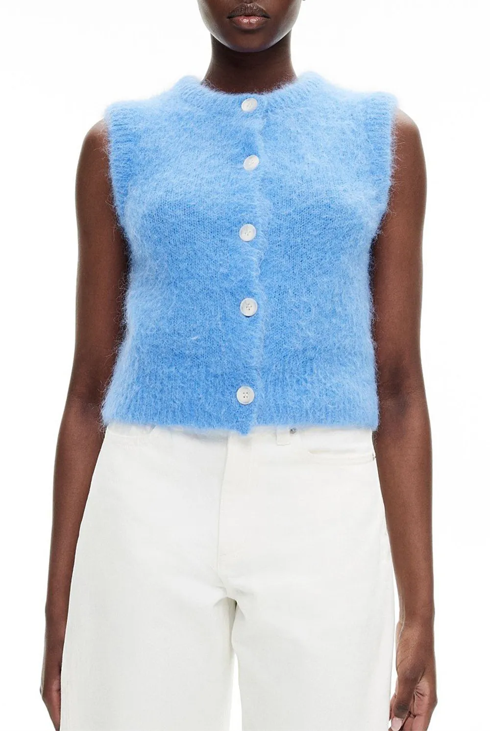 Fuzzy Knitted Fashionable Vest