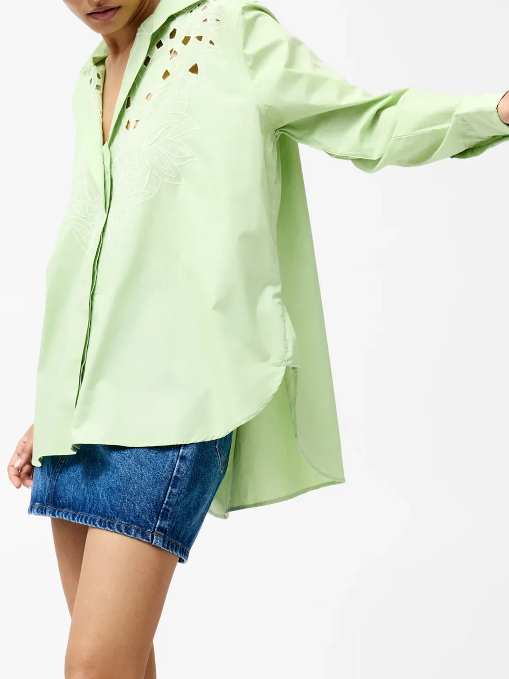 Fresh And Elegant Hollow Shirt