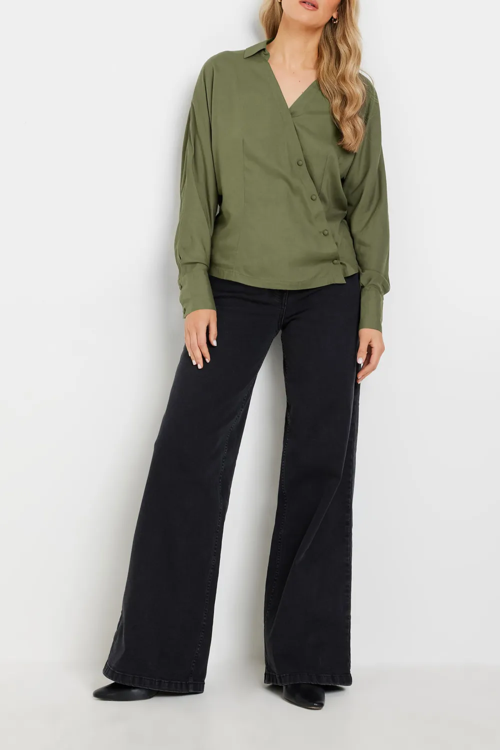 Asymmetric V-Neck Shirt