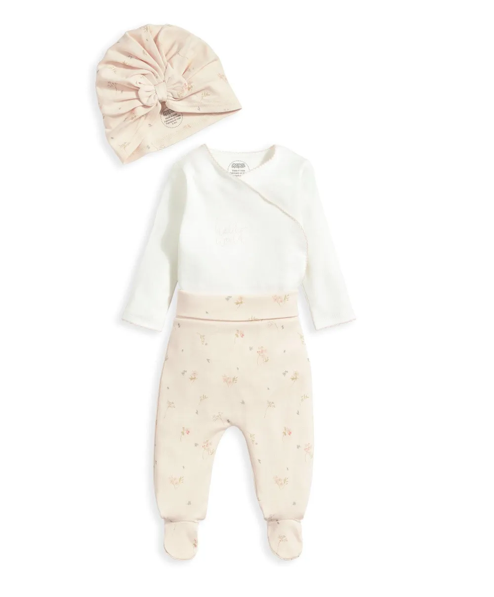 My First Outfit Set (3 Piece) - Floral