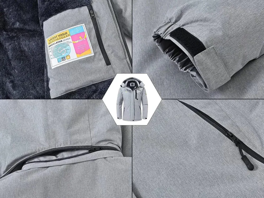 Women's Skiing Snowboarding Jackets Fleece Hood Mountain Snow Coat