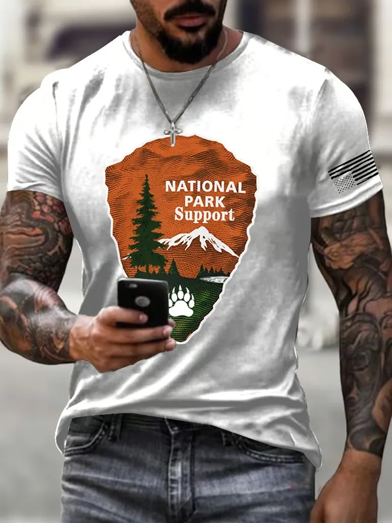 Men'S T-Shirt Men'S Protect Our National Parks Printed T-Shirt Art Print T-Shirt