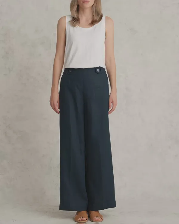 Wide Leg Linen Trousers