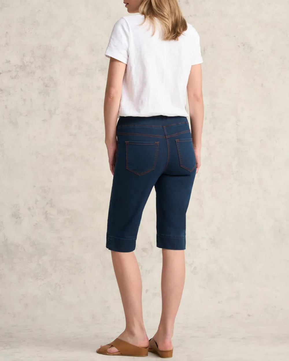 Denim Knee Length Shorts