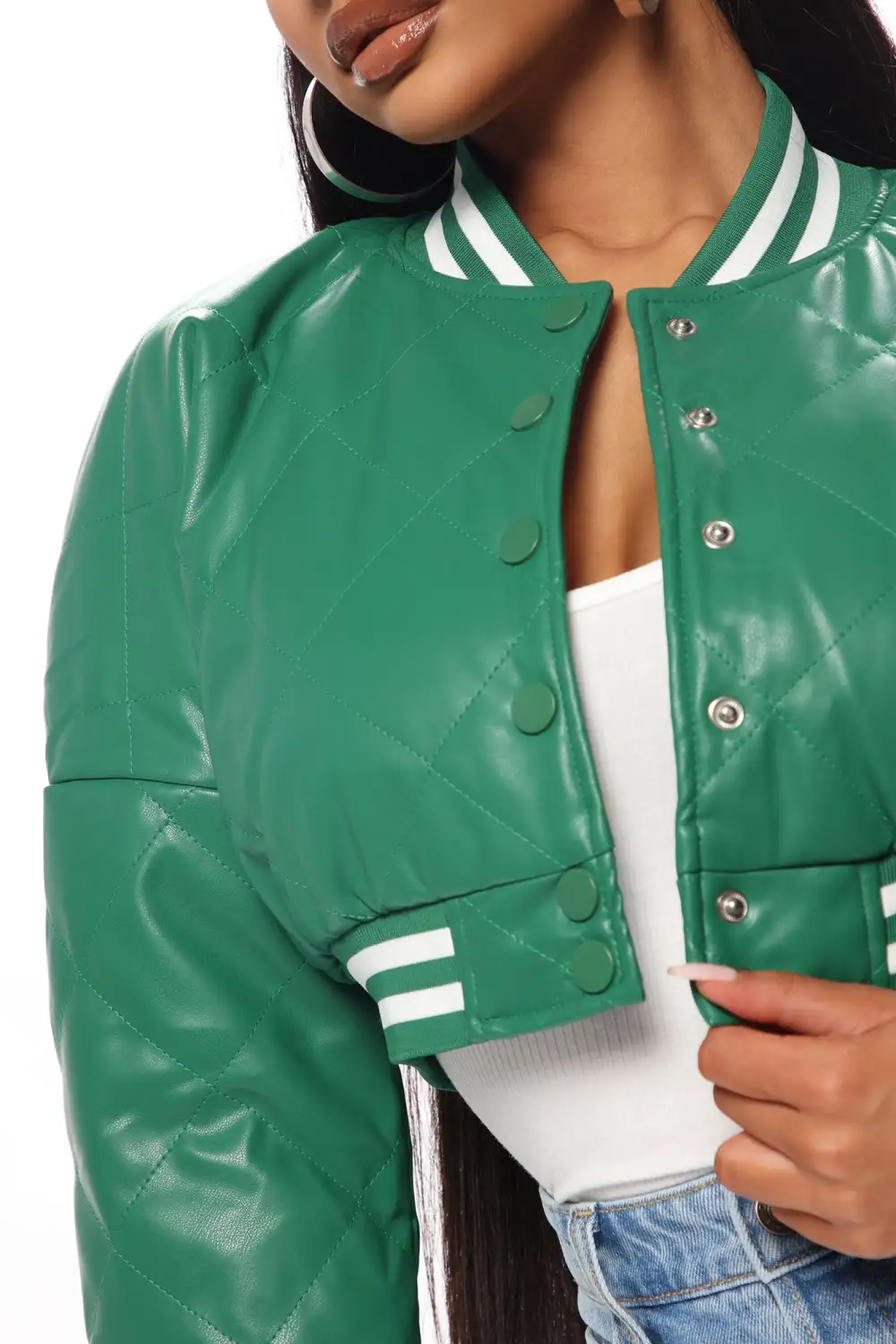 Change Of Plans Cropped Bomber - Hunter