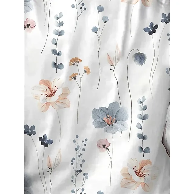 Women's T shirt Tee White Yellow Pink Floral Print Long Sleeve Holiday Weekend Basic Round Neck Regular Fit Floral Painting Fall & Winter