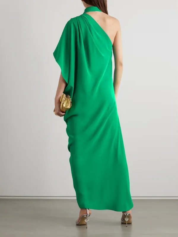 Casual  Asymmetric Split-Side Solid Color Maxi Dresses