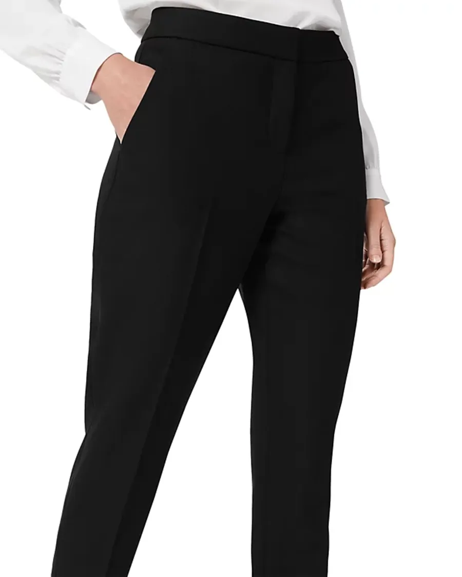 Banded Waist Slim Leg Pants