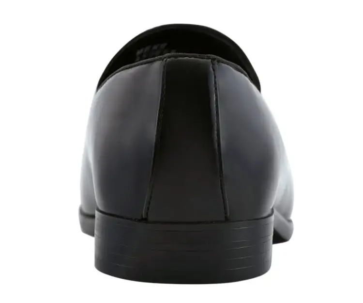 Black Low-Profile Patent Smoking Loafers