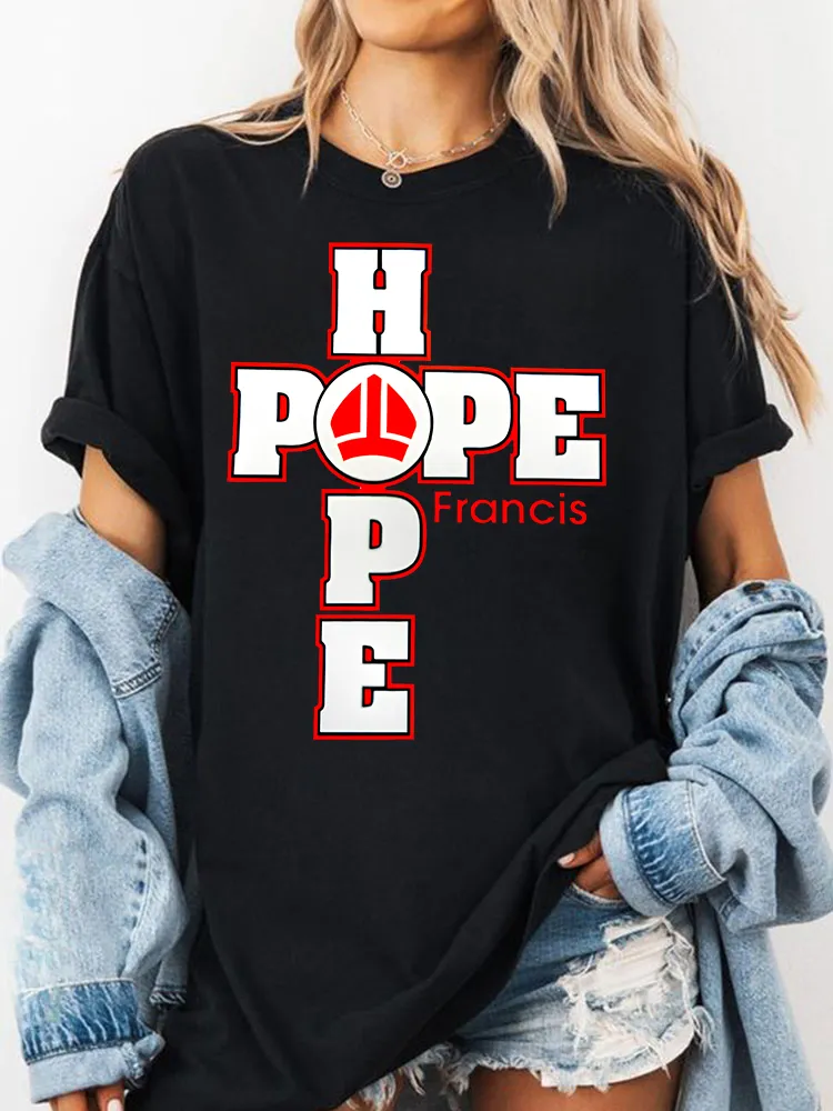 Women's Pope Francis Print Casual T-Shirt