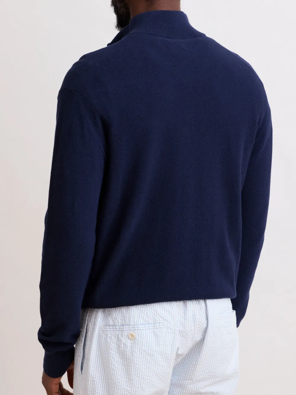 Men's Deep Blue Cotton Sweater