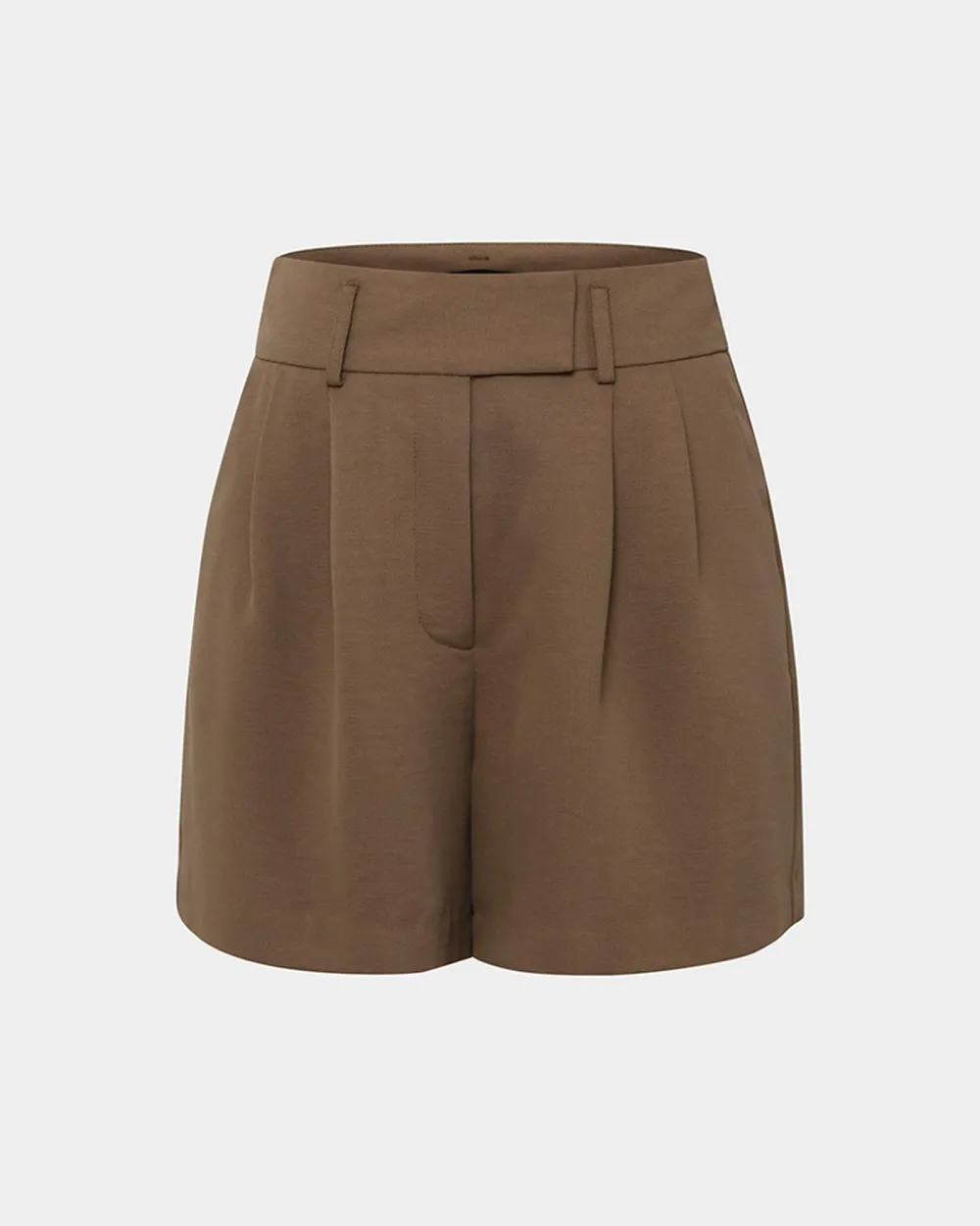 Pleat Front Short -Tobacco