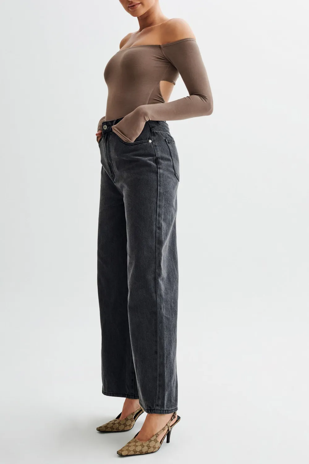 Daily Off Shoulder Long Sleeve Bodysuit