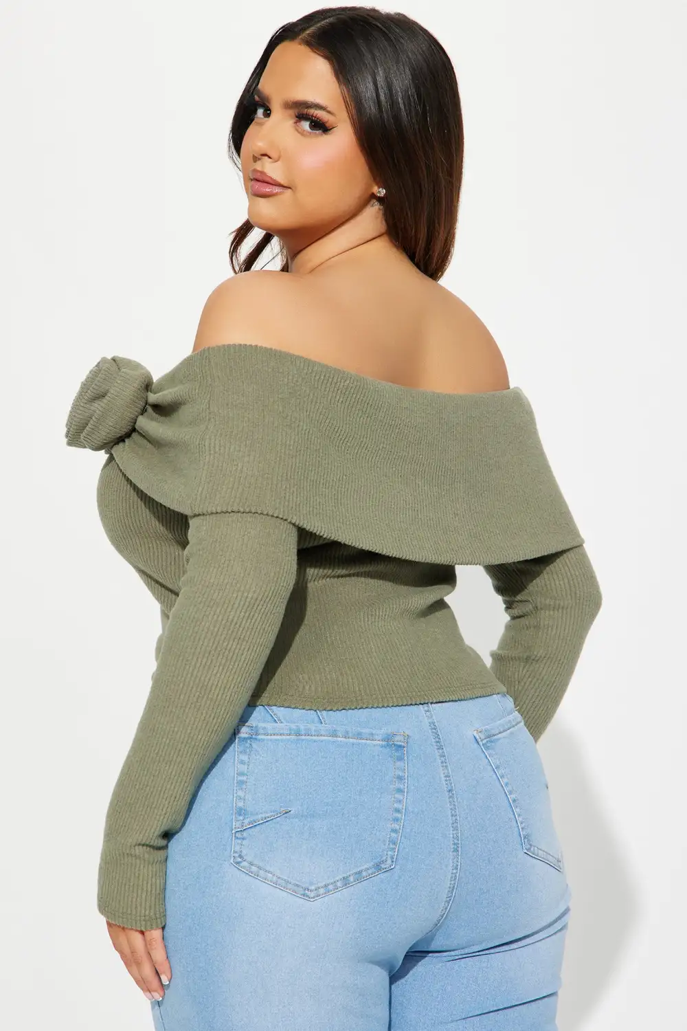 Rosa Off Shoulder Top - Olive
