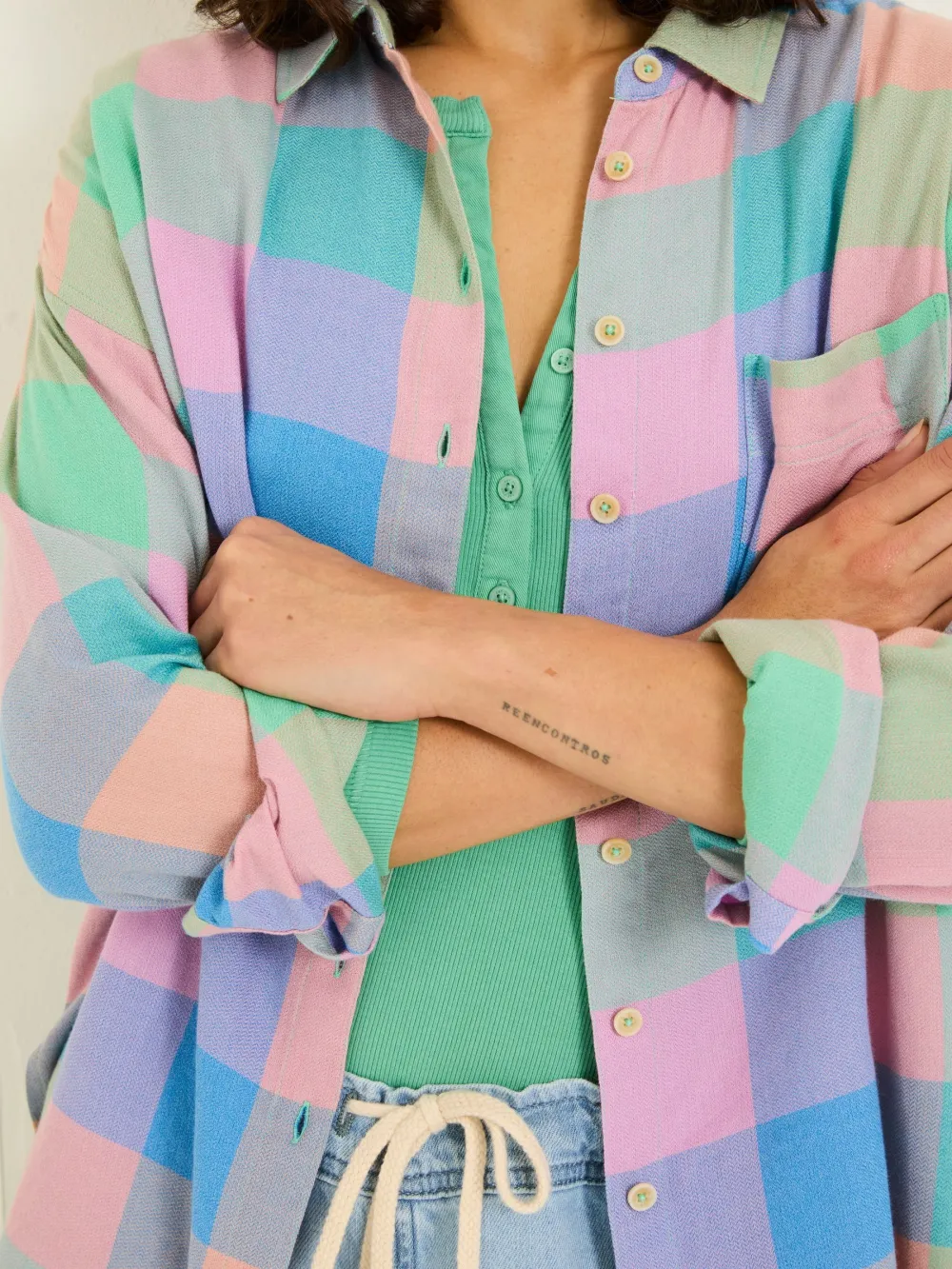 Multi 100% Cotton Carolin Check Shirt