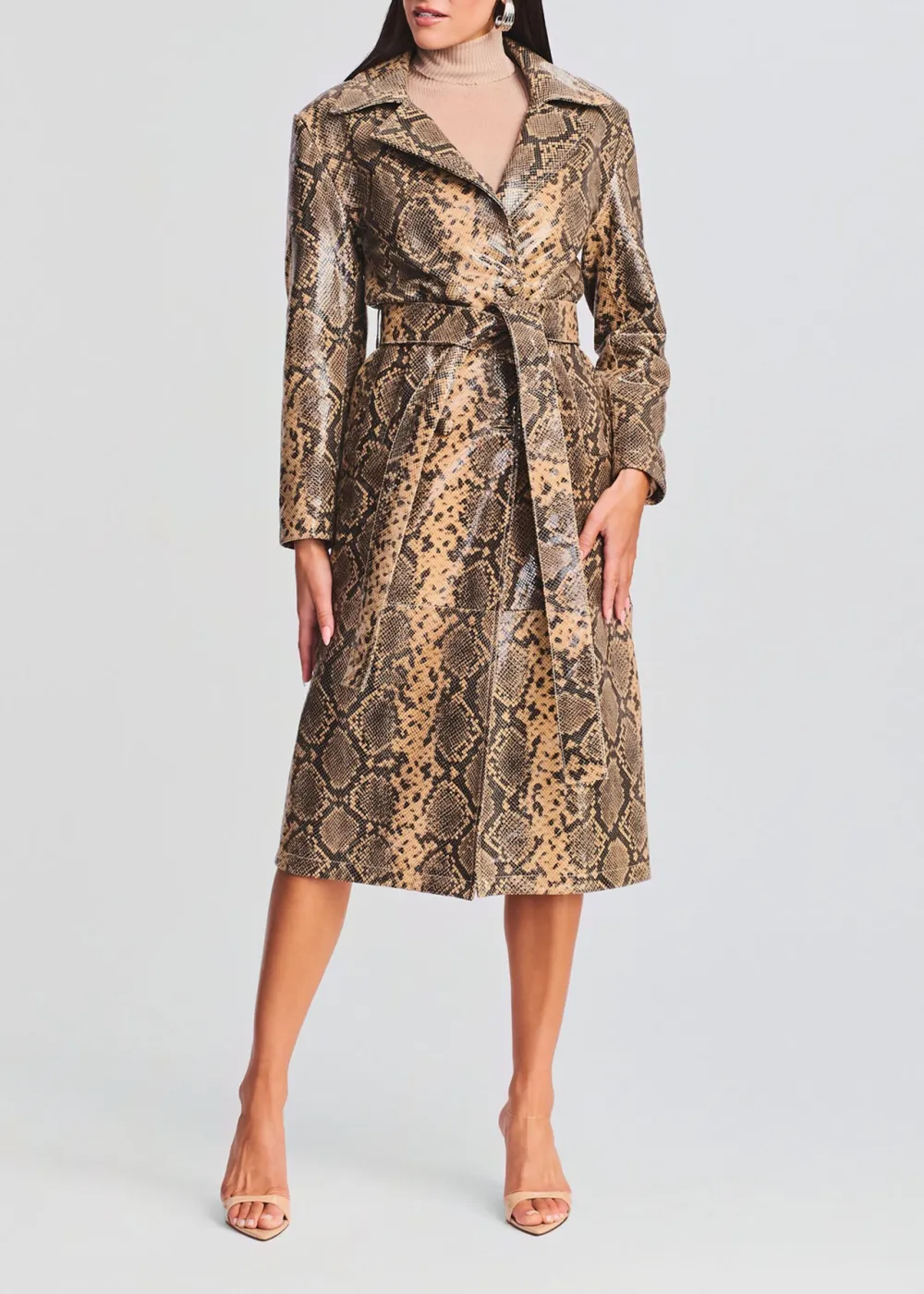 Vintage Look Leather Coat