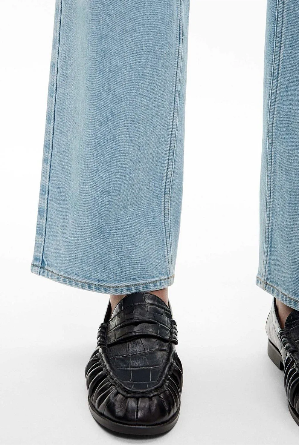 Light-Washed Straight-Leg Denim Jeans