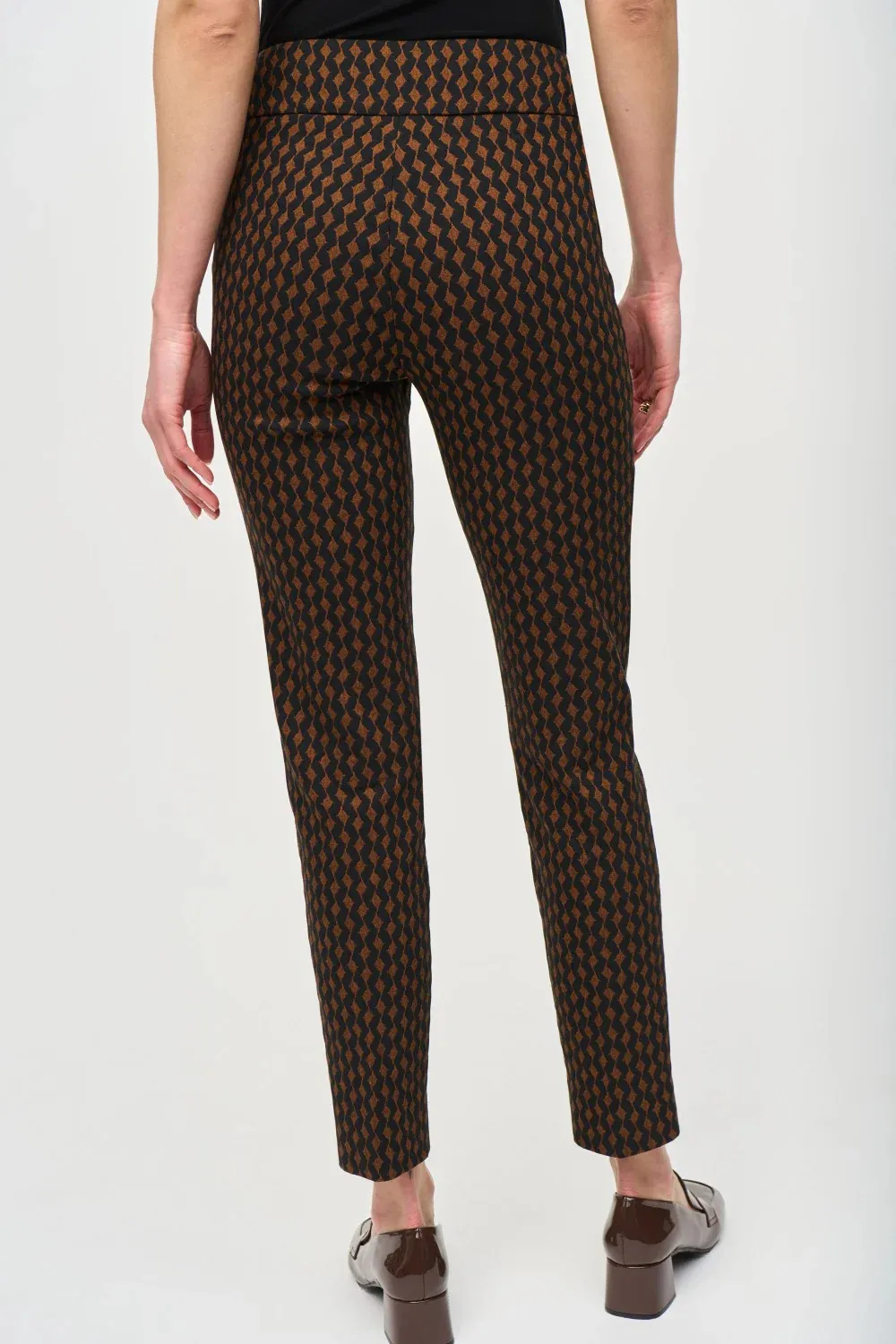 Brown Polka - Dot Ankle Pants