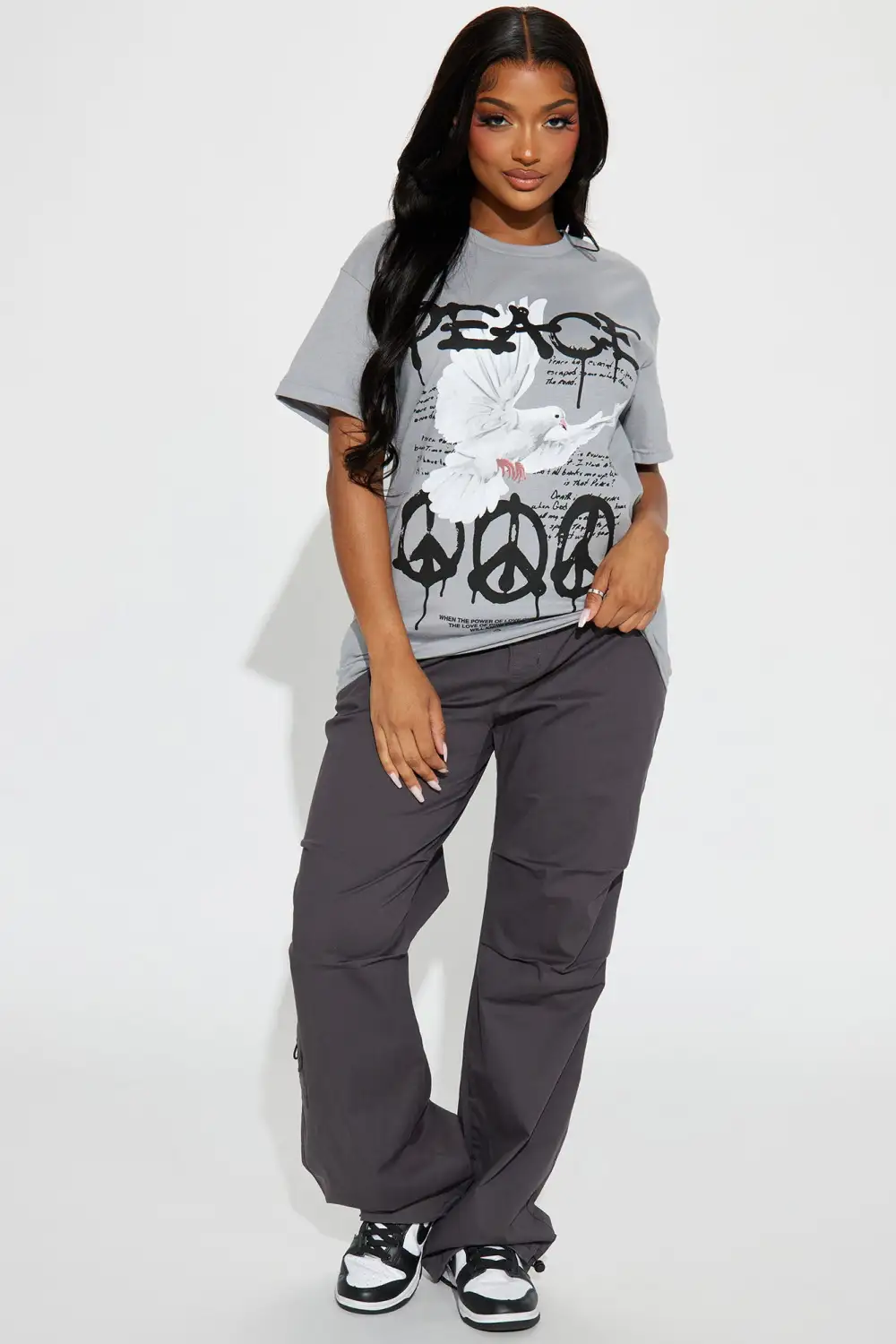 Peace Short Sleeve Tee - Grey