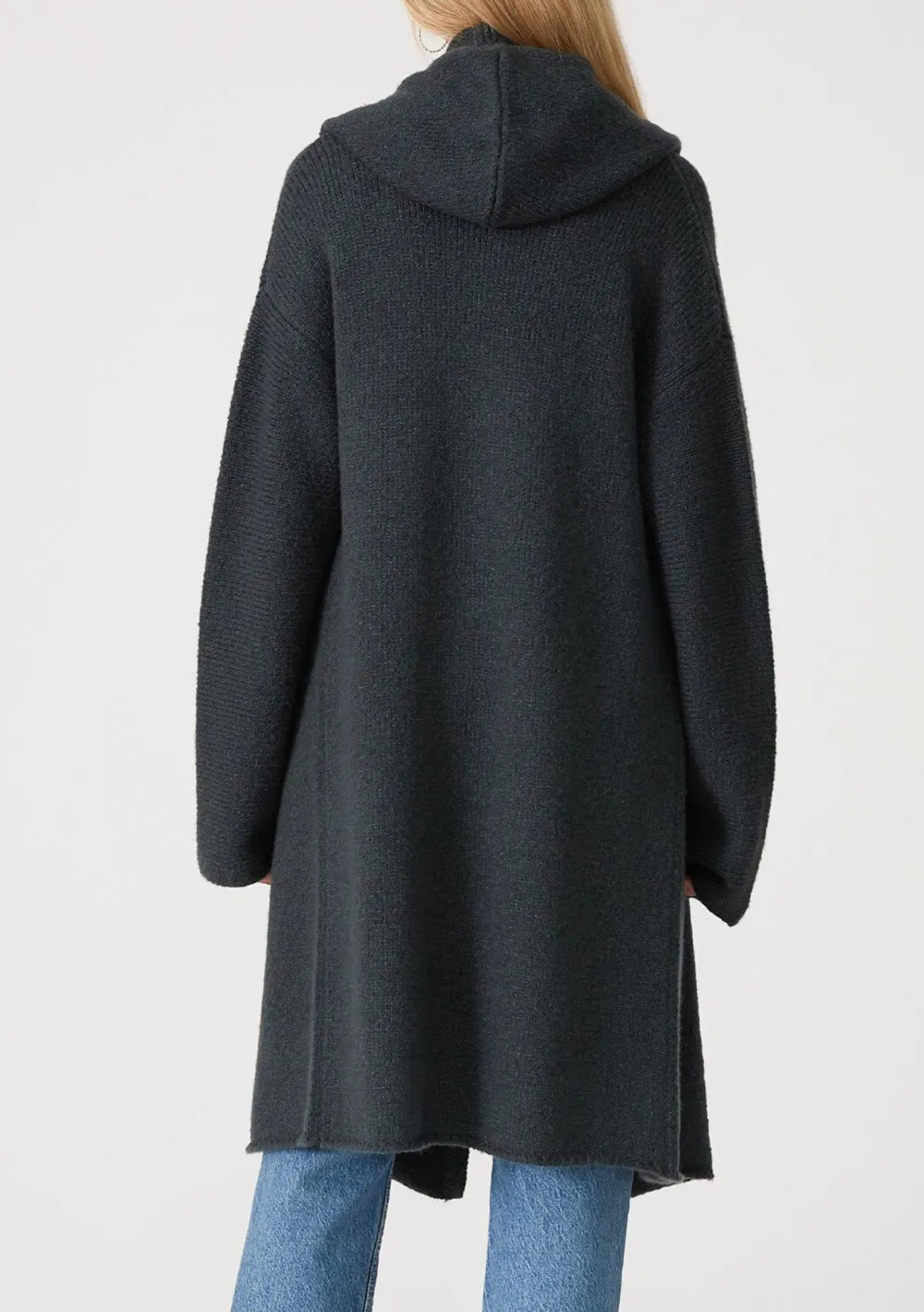 Open Front Hooded Coat