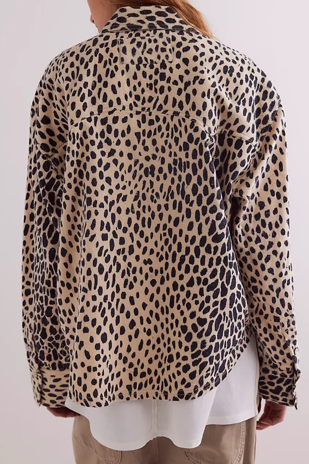 Leopard Print Button Front Shirt