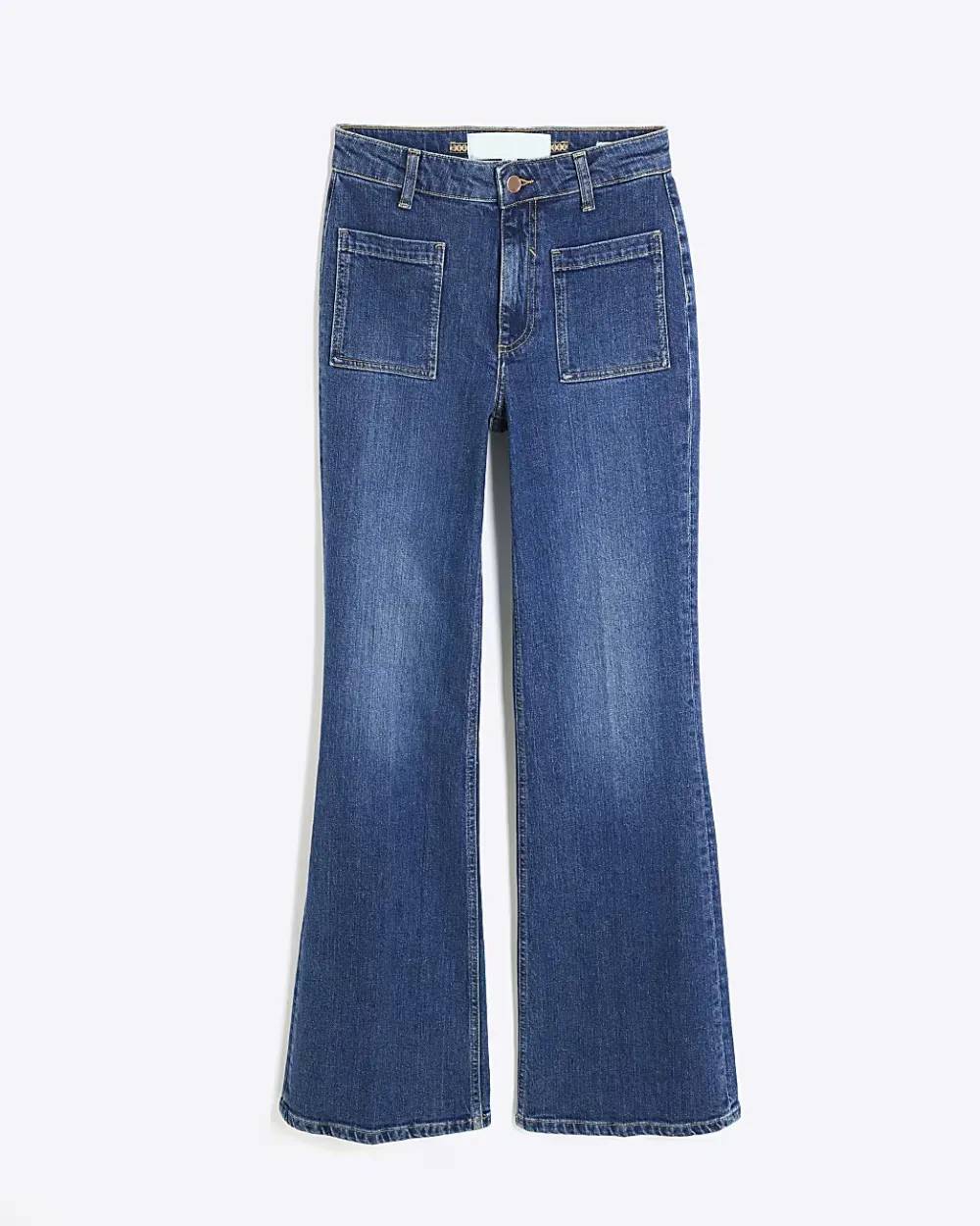 Everyday All-Match Blue High Waist Wide Leg Jeans