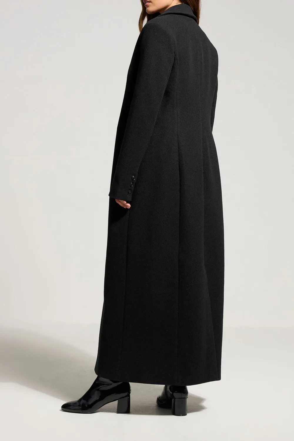 Black Formal Maxi Daily Coat