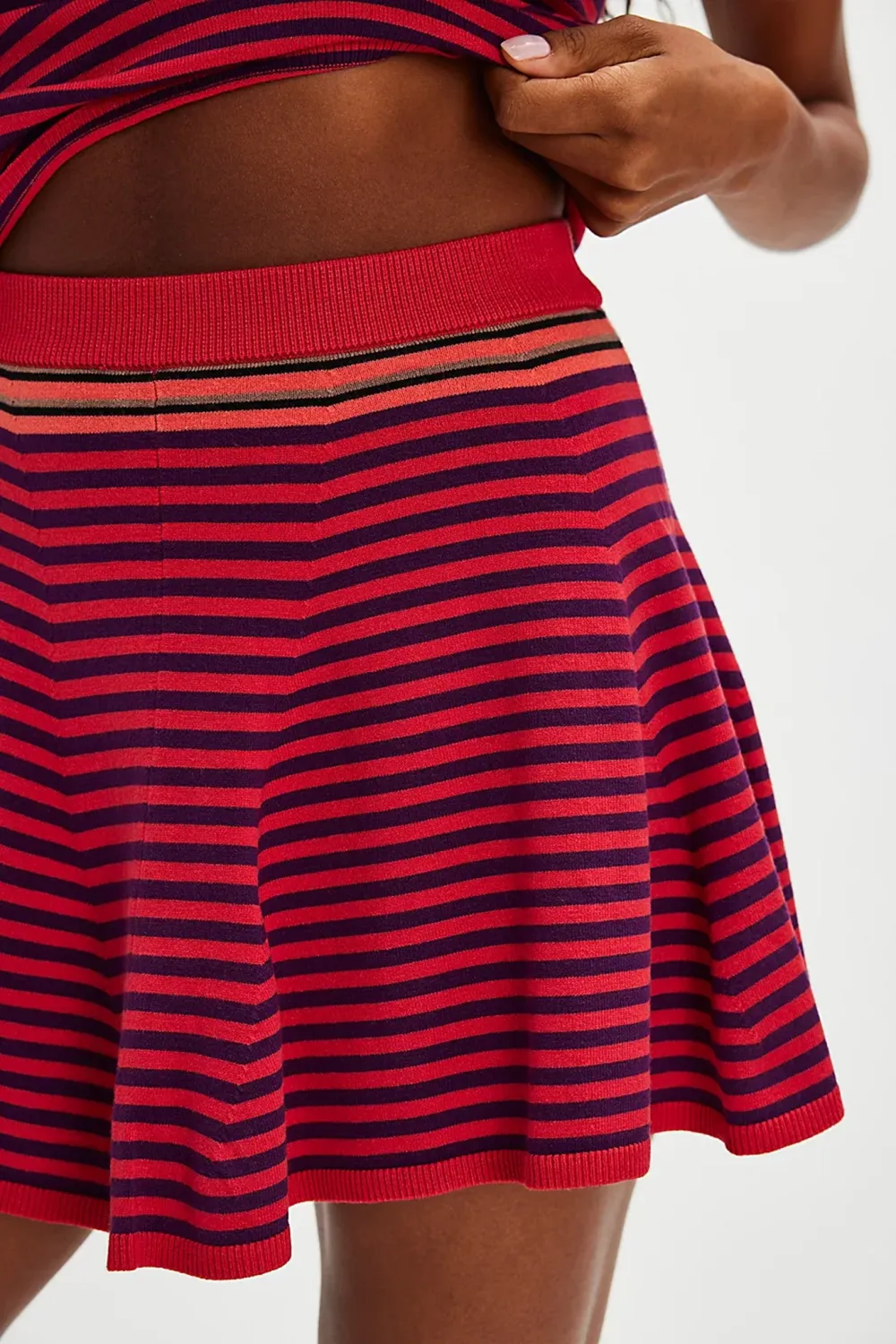 Striped Turtleneck Mini Dress Set