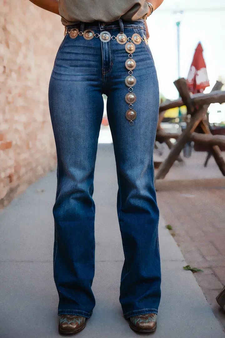 High Rise Bootcut Jeans Without Chain
