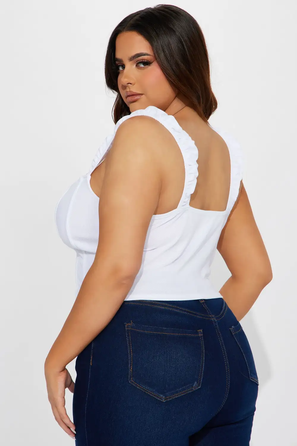 Pour Me Champagne Corset Top - White