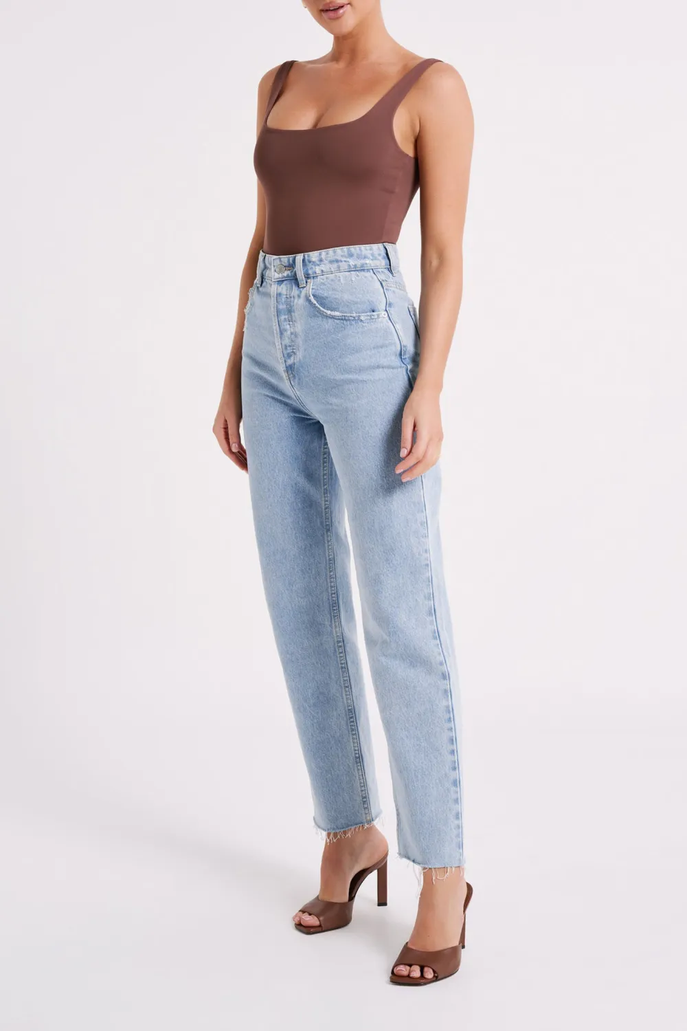 Recycled Nylon Scoop Neck Bodysuit